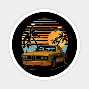 BMW CSL 1972 car sunset Magnet